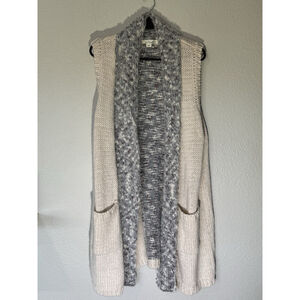Simply Noelle Chunky Knit Sweater Vest L / xL Cozy Boho Layering Essential